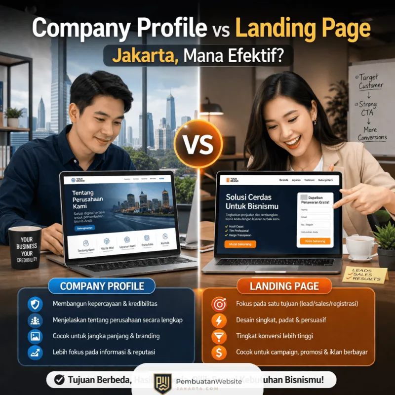 Company Profile vs Landing Page Jakarta, Mana Efektif?
